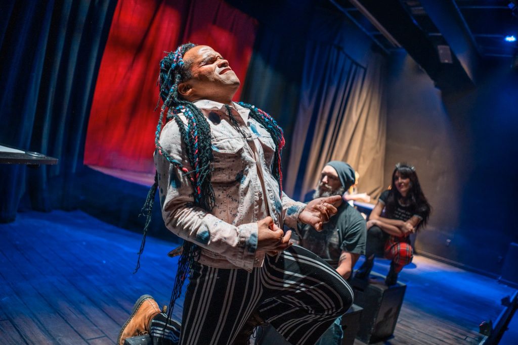 Actors prepare to shred on air guitar in Breckenridge Backstage Theatre's newest production, 'Airness' - Vimarsana News